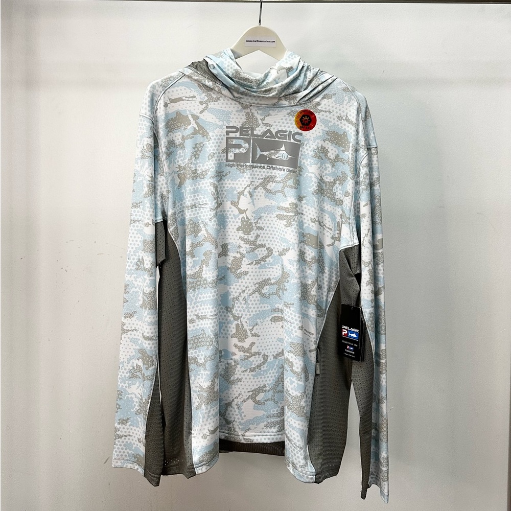 Pelagic Men’s Pro Watershirt with Faceshield, Hoodie & UPF Sun Protecting Factor